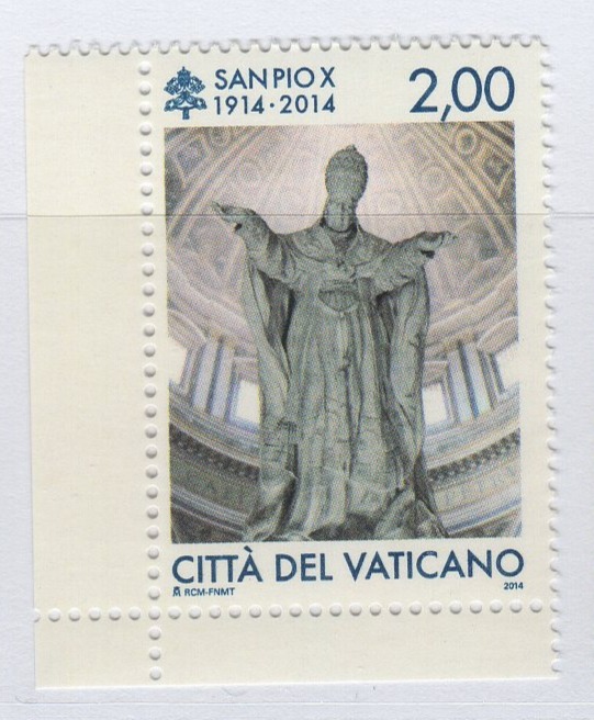 Francobollo Vaticano Anno 2014 Centenario della morte di San Pio X