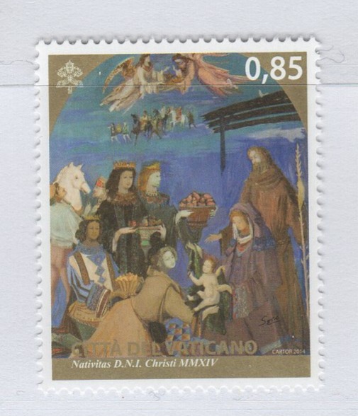 Francobollo Vaticano Anno 2014 Natale - Emissione congiunta con l'Argentina
