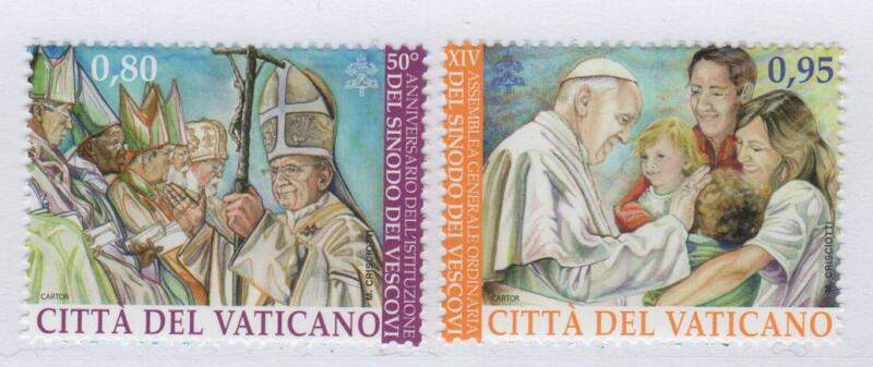 Francobolli Vaticano Anno 2015 Cinquantenario dell'Istituzione del Sinodo e XIV Assemblea Generale Ordinaria del Sinodo dei Vescovi