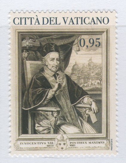 Francobollo Vaticano Anno 2015 Quarto centenario della nascita di Papa Innocenzo XII