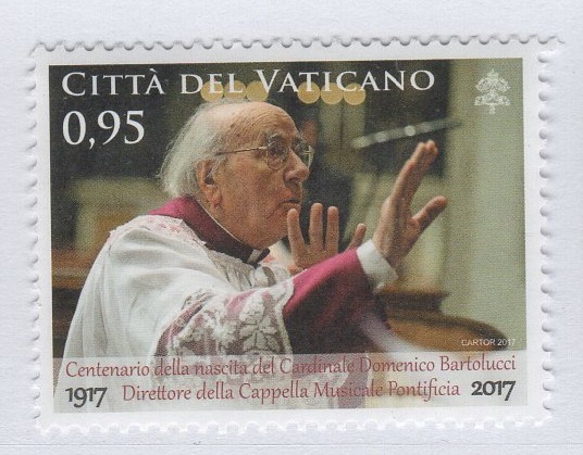 Francobollo Vaticano Anno 2017 Centenario della nascita del Cardinale Domenico Bartolucci