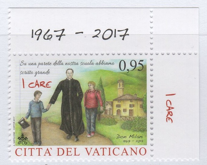 Francobollo Vaticano Anno 2017 Cinquantenario della morte di Don Luigi Milani