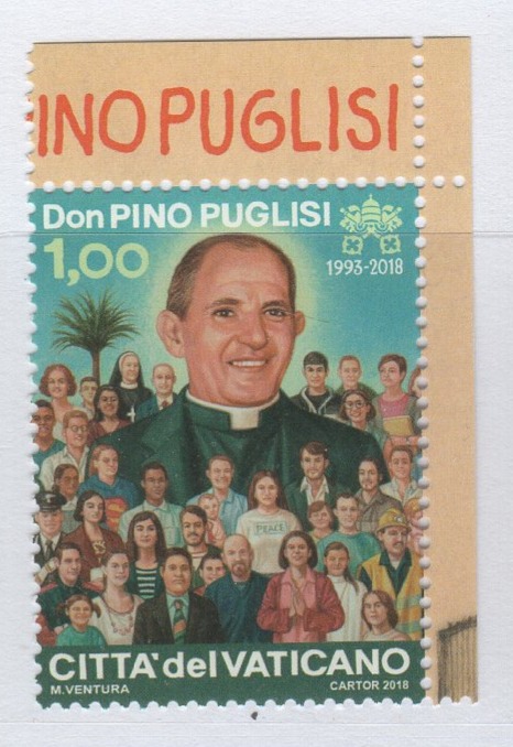 Francobollo Vaticano Anno 2018 25esimo anniversario della morte di Don Pino Puglisi