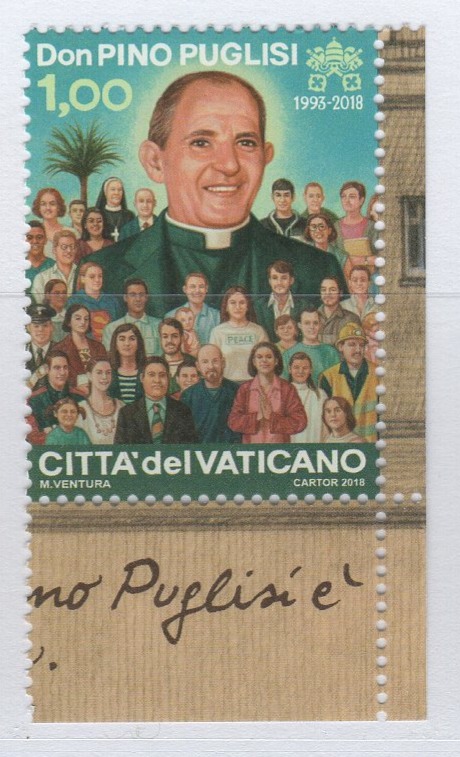Francobollo Vaticano Anno 2018 25esimo anniversario della morte di Don Pino Puglisi