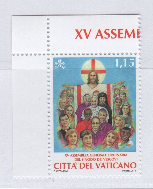 Francobollo Vaticano Anno 2018 15esima assemblea generale ordinaria del Sinodo dei Vescovi