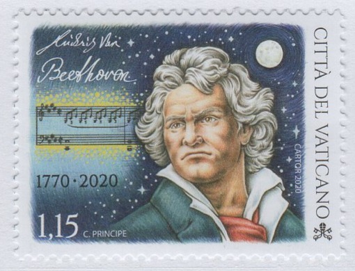 Francobollo Vaticano Anno 2020 250esimo anniversario della nascita di Ludwig van Beethoven