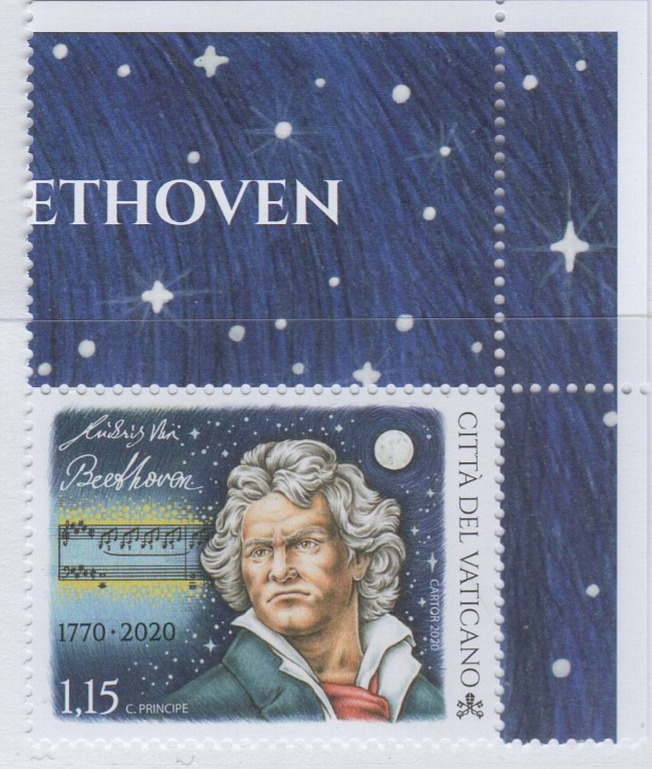 Francobollo Vaticano Anno 2020 250esimo anniversario della nascita di Ludwig van Beethoven