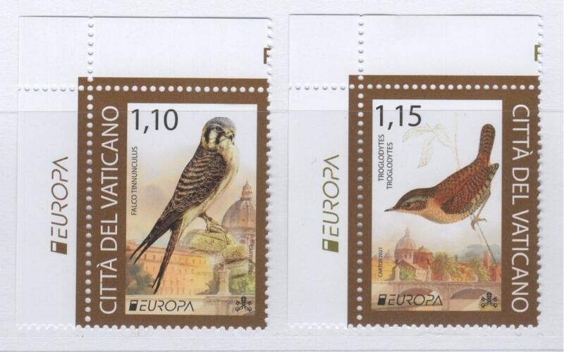 Francobolli Vaticano Anno 2021 Europa Fauna selvatica nazionale in pericolo di estinzione