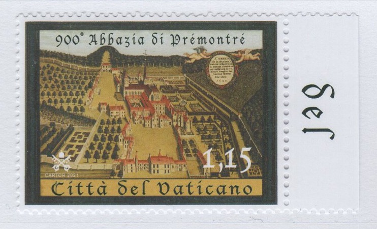 Francobollo Vaticano Anno 2021 Nono centenario della fondazione dell'Abbazia di Prémontré