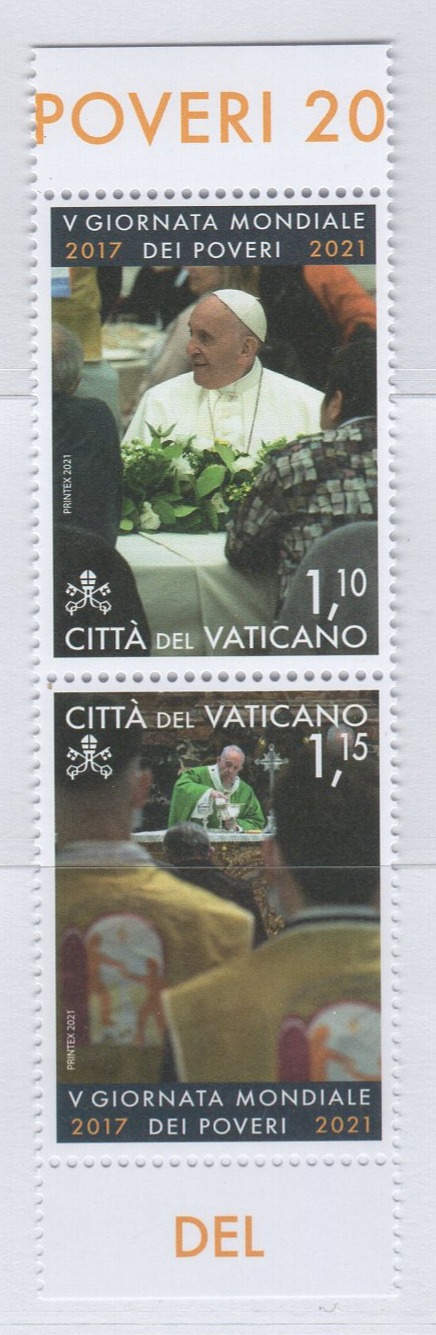 Francobolli Vaticano Anno 2021 Quinta giornata mondiale dei poveri
