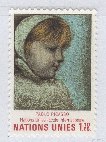 Francobollo Nazioni Unite - ONU Ufficio di Ginevra Anno 1971 Scuola internazionale delle Nazioni Unite