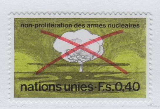 Francobollo Nazioni Unite - ONU Ufficio di Ginevra Anno 1972 Per la non proliferazione delle armi nucleari