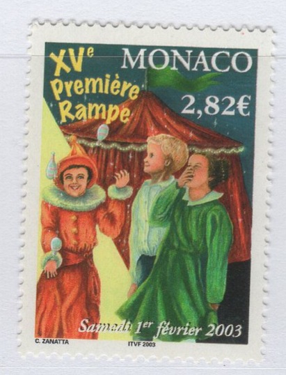 Francobollo Monaco Anno 2003 Festival internazionale dei giovani artisti del circo