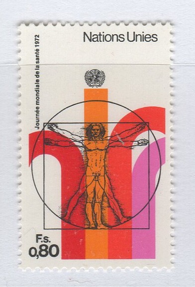 Francobollo Nazioni Unite - ONU Ufficio di Ginevra Anno 1972 Giornata mondiale della sanità