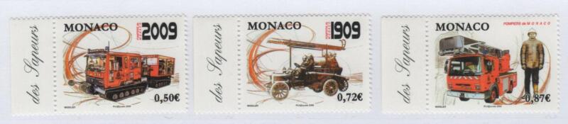 Francobolli Monaco Anno 2009 Centenario dei Vigili del Fuoco di Monaco