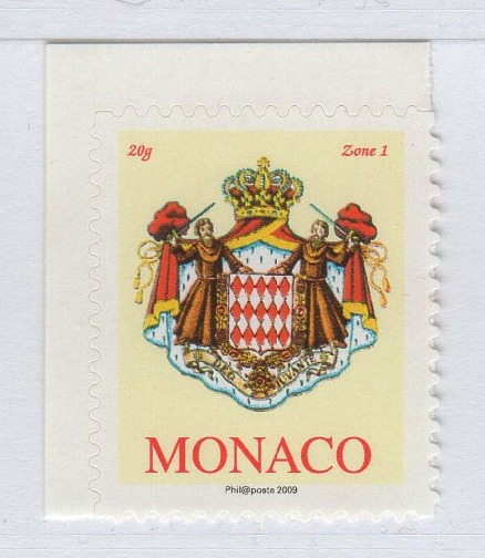 Francobollo Monaco Anno 2009 Stemma del Principato