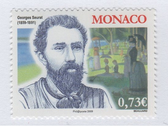 Francobollo Monaco Anno 2009 150esimo anniversario della nascita di George Seurat