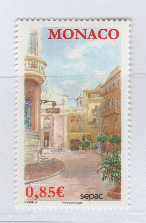 Francobollo Monaco Anno 2009 SEPAC Panorami