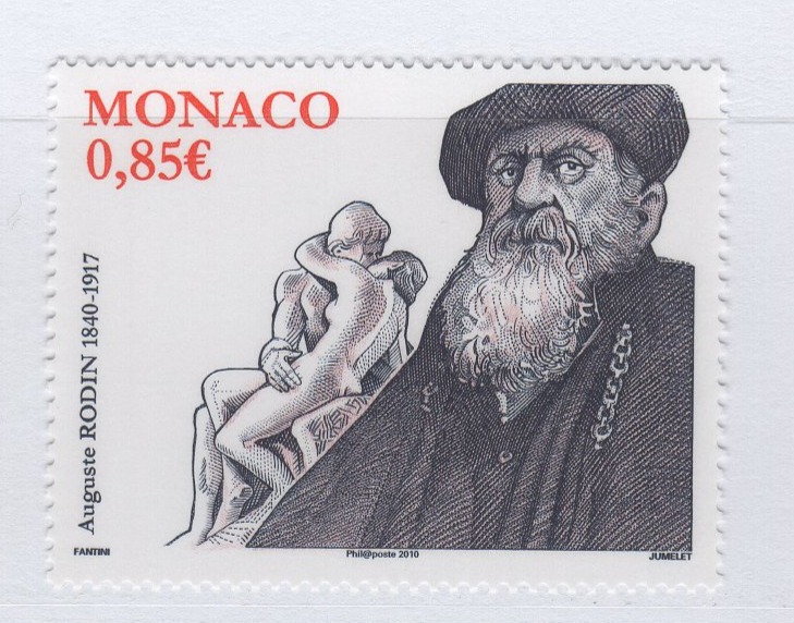 Francobollo Monaco Anno 2009 170esimo anniversario della nascita di Auguste Rodin