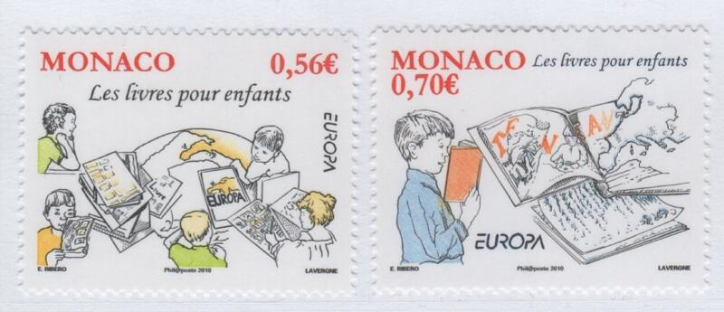 Francobolli Monaco Anno 2010 Europa Libri per l'infanzia