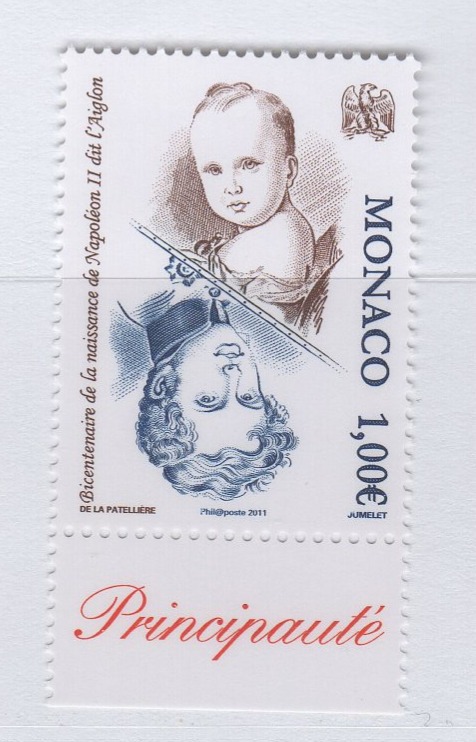 Francobollo Monaco Anno 2011 Bicentenario della nascita di Napoleone II