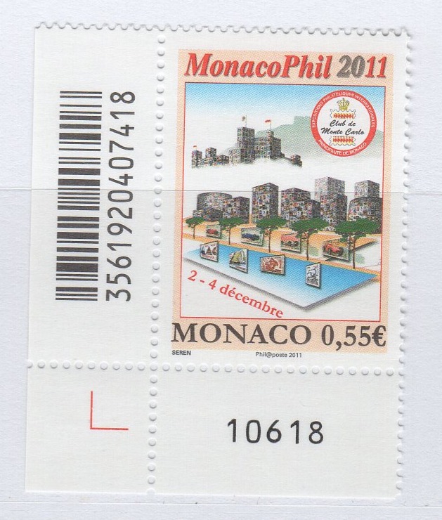 Francobollo Monaco Anno 2011 MONACOPHIL 2011