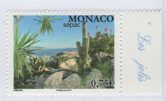 Francobollo Monaco Anno 2011 SEPAC Panorami