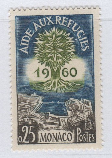 Francobollo Monaco Anno 1960 Anno mondiale del rifugiato