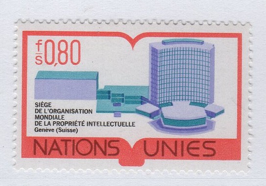 Francobollo Nazioni Unite - ONU Ufficio di Ginevra Anno 1977 Organizzazione mondiale della proprietà intellettuale