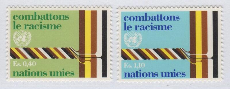 Francobolli Nazioni Unite - ONU Ufficio di Ginevra Anno 1977 Lotta contro il razzismo