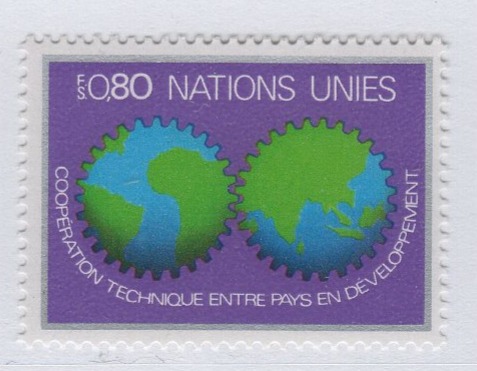 Francobollo Nazioni Unite - ONU Ufficio di Ginevra Anno 1978 Cooperazione tecnica tra i paesi in fase di sviluppo