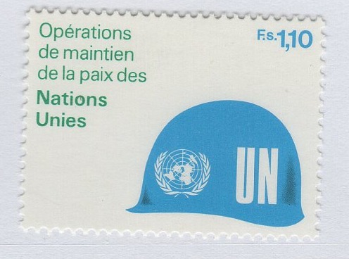 Francobollo Nazioni Unite - ONU Ufficio di Ginevra Anno 1980 Operazione delle Nazioni Unite per il mantenimento della pace