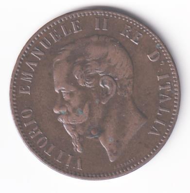 Moneta Regno d’Italia VITTORIO EMANUELE II RE D’ITALIA - 10 Centesimi 1867 Napoli