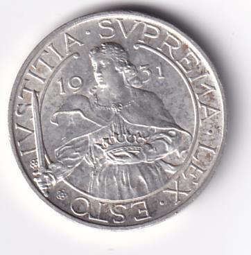 Moneta IUSTITIA. SUPREMA. LEX. ESTO 1931 - REPUBBLICA. DI. S. MARINO   LIRE  10  R.