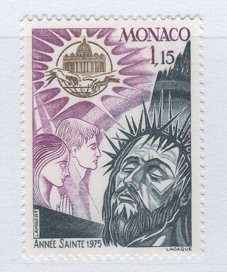 Francobollo Monaco Anno 1975 Anno Santo 1975