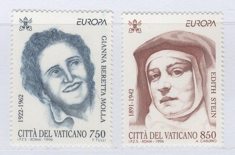 Francobolli Vaticano Anno 1996 Europa Donne celebri