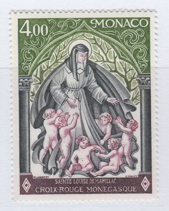 Francobollo Monaco Anno 1976 Croce Rossa Monegasca S. Luisa de Marillac