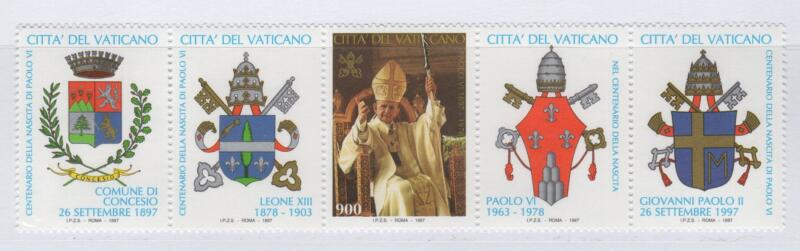 Francobollo Vaticano Anno 1997 Centenario della nascita di Papa Paolo VI