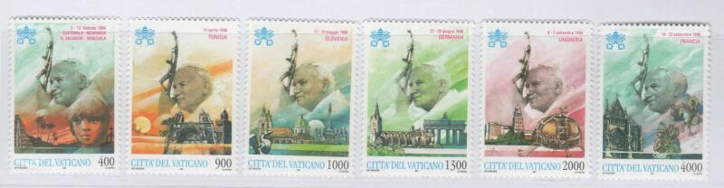 Francobolli Vaticano Anno 1997 I viaggi di Giovanni Paolo II nel 1996
