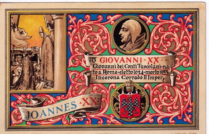 Cartolina d'epoca Serie dedicata a Sua Santità Papa Pio X e da Lui Benedetta Roma ottobre 1903 - 113 Giovanni XX