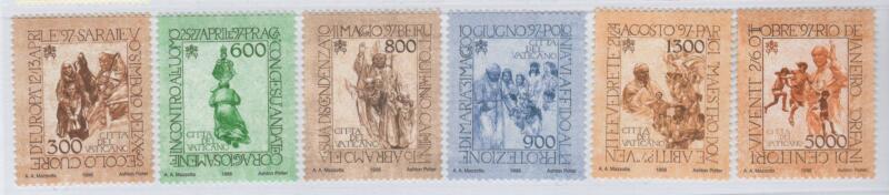 Francobolli Vaticano Anno 1998 I viaggi di Giovanni Paolo II nel 1997