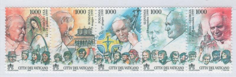 Francobolli Vaticano Anno 2000 I viaggi di Giovanni Paolo II nel 1999