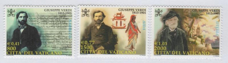 Francobolli Vaticano Anno 2001 Centenario della morte di Giuseppe Verdi