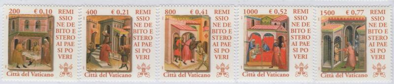 Francobolli Vaticano Anno 2001 Remissione del debito estero ai Paesi Poveri