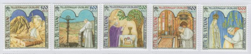 Francobolli Vaticano Anno 2001 I Pellegrinaggi Giubilari del Santo Padre