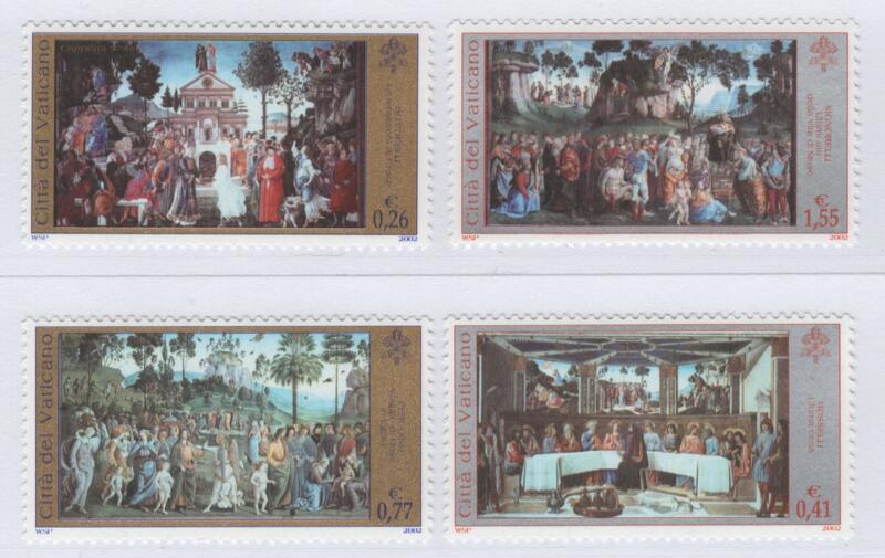 Francobolli Vaticano Anno 2002 La Cappella Sistina Restaurata I capolavori del 400 Terza serie