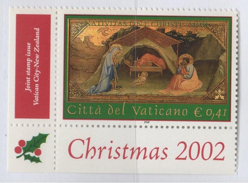 Francobollo Vaticano Anno 2002 Natale - Emissione congiunta con la Nuova Zelanda