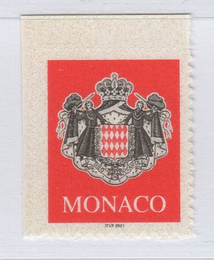 Francobollo Monaco Anno 2000 Stemma del Principato Autoadesivo