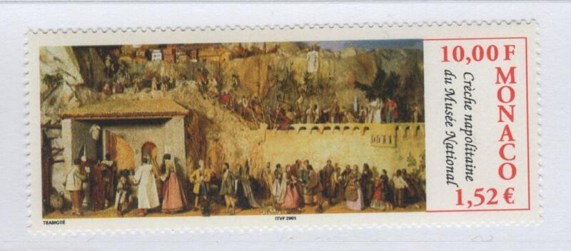 Francobollo Monaco Anno 2000 Museo nazionale Presepe napoletano