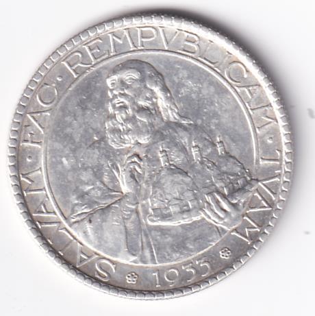 Moneta REPUBBLICA DI S. MARINO L. 20 - SALVAM. FAC. REMPUBLICAM. TUAM.  1935